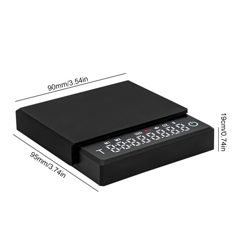Mini-Kaffeewaage mit Timer 2 kg/0,1 g schwarz 95x90x19 mm 2