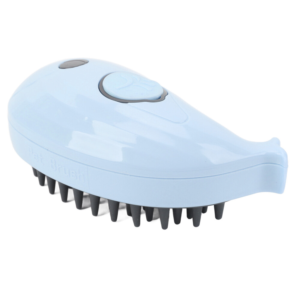 Blue Cat Spray Brush Silicone Ergonomic Grip Usb Rechargeable Hair Grooming Pet Steam Brush For Cats Dogs
