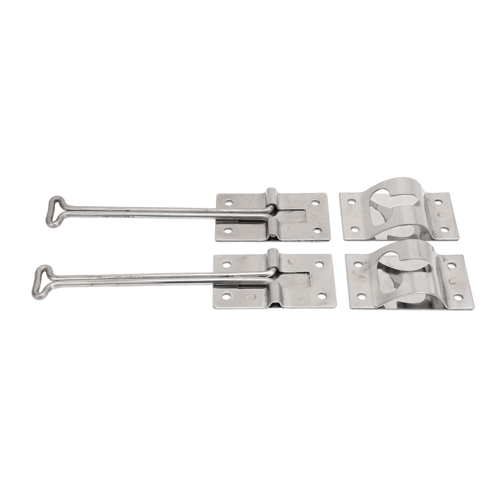 2Pcs Rv Door Latch 304 Stainless Steel Multifunctional T Style Entry Door Catch Holder For Cargo Trailer Truck 8491313630954