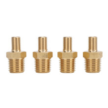 4 Stück Tankventile, 1/4-Zoll NPT-Gewinde, Messing, 200 PSI, mit Kappen