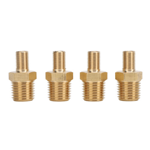 4 Stück Tankventile, 1/4-Zoll NPT-Gewinde, Messing, 200 PSI, mit Kappen