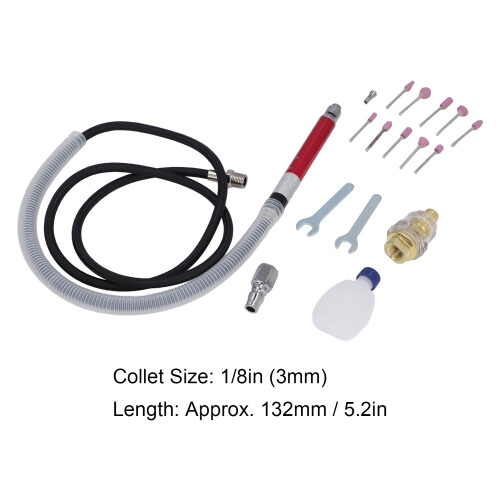 Druckluft-Mikroschleifer-Set 1/8-Zoll 58.000 U/min 132 mm 1