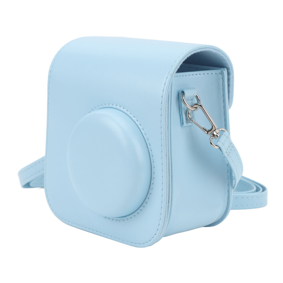 Camera Bag Vintage Pu Leather Removable Strap Scratch Resistant Digital Camera Protective Case For Mini7+ Blue 7601313637322