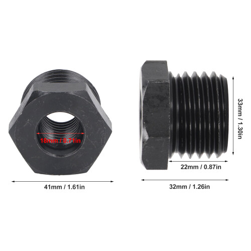 Drehfutter-Frontplattenadapter 33mm Außengewinde 18mm Innengewinde Legierungsstahl Drehen 1