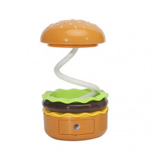 LED Burger Shape Night Light Multifunctional Gentle Glowing Bedroom Lamp for Bedroom