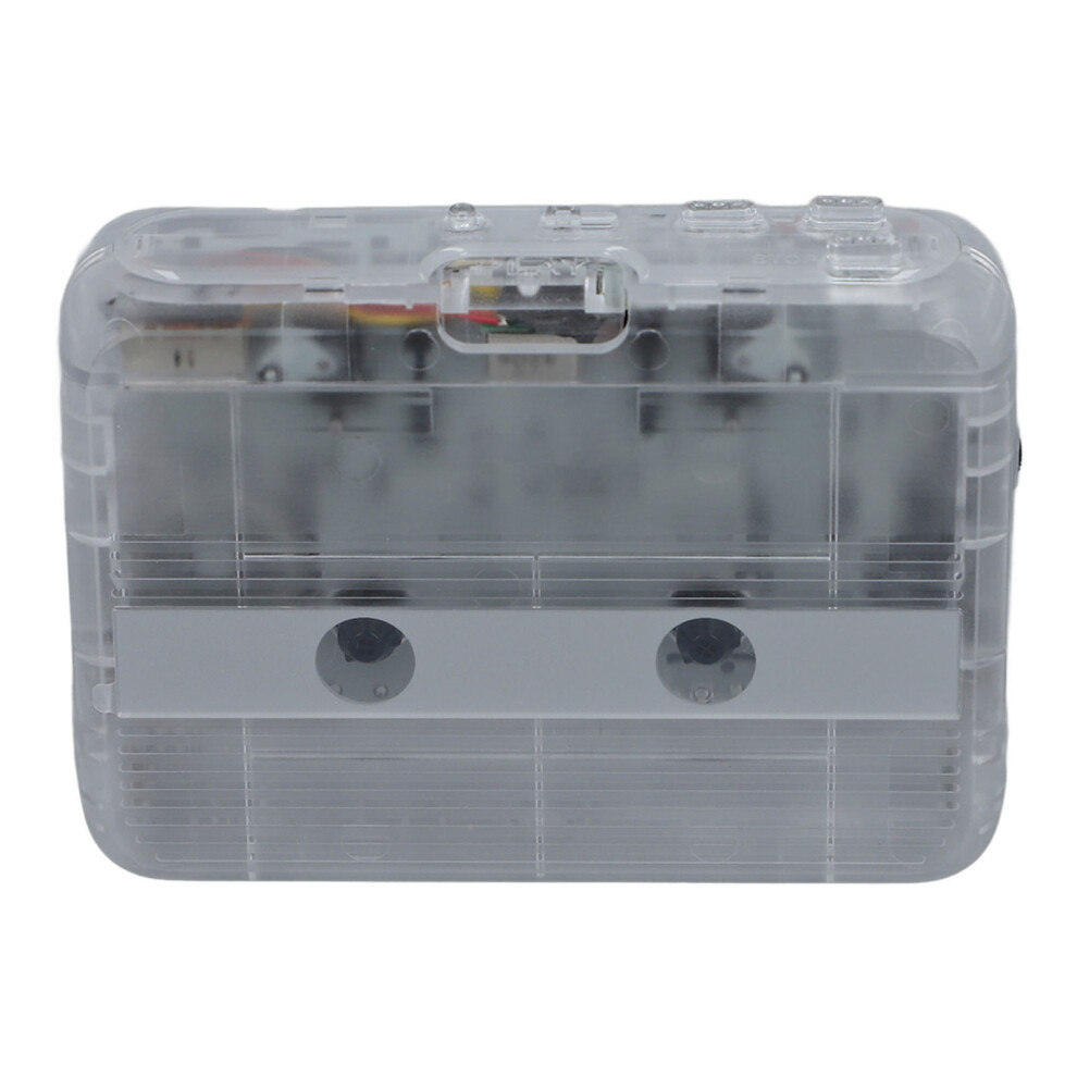 Bluetooth Cassette Player Usb Or Aa Battery Powered 3.5Mm Jack Auto Reverse Vintage Compact Tape Player With Headphone Transparent 7601313639982