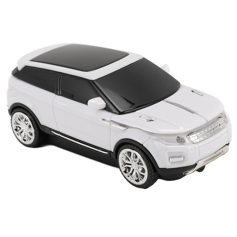 Car Shape Wireless Gaming Mice 2.4Ghz 1600 Dpi Cool 3D Car Shape Computer Mouse With Usb Receiver For Laptop White 9311313640151