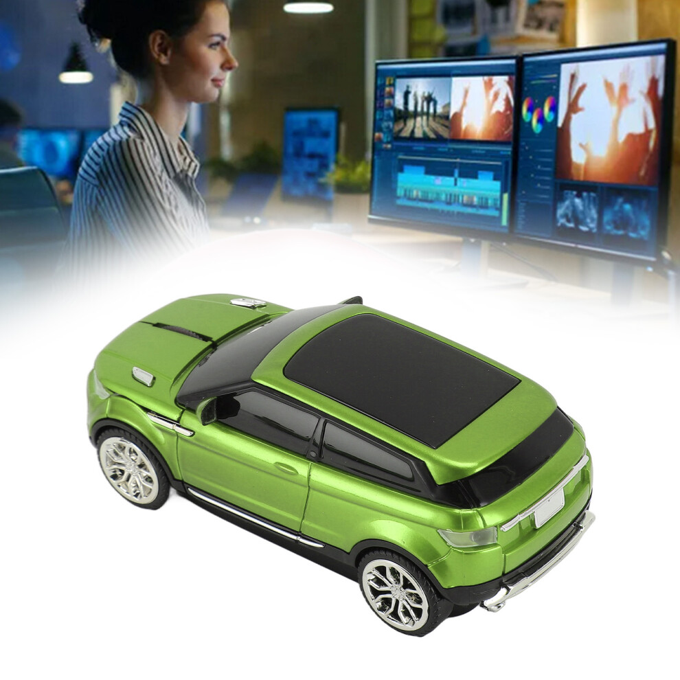 Car Shape Wireless Gaming Mice 2.4Ghz 1600 Dpi Cool 3D Car Shape Computer Mouse With Usb Receiver For Laptop Green 6931313640185
