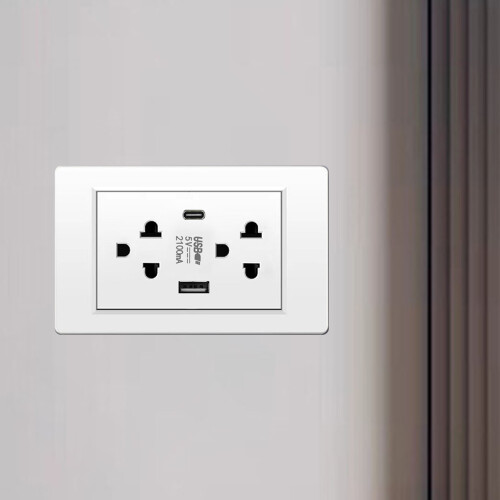 Thailand Typ USB-C Wandsteckdose weiß 6,35 Unzen