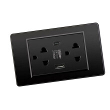 Thailand-Typ USB-C-Wandsteckdose Schwarz 180,00 g