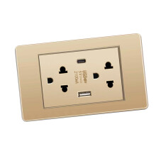 Thailand-Typ USB-C-Wandsteckdose Gold