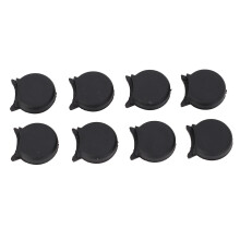 8PCS Clarinet Thumb Rests Round Finger Rest Pads Replacement Silicone Protector Cushion for Musical Instrument Black