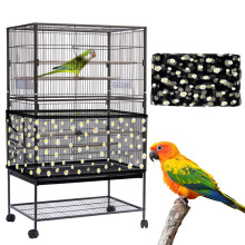 Daoeny Grande cage d'oiseau Cover Bird Cage Cather Ratcher reglable Net de filet en filet en nylon doux avec motif de marguerite Couverture Bird