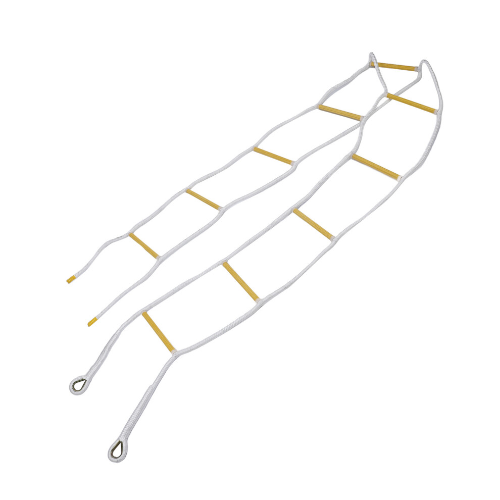 5m Fire Escape Ladder Portable Nylon 2000lbs Bearing Fast To Deploy Foldable Emergency Rope Ladder