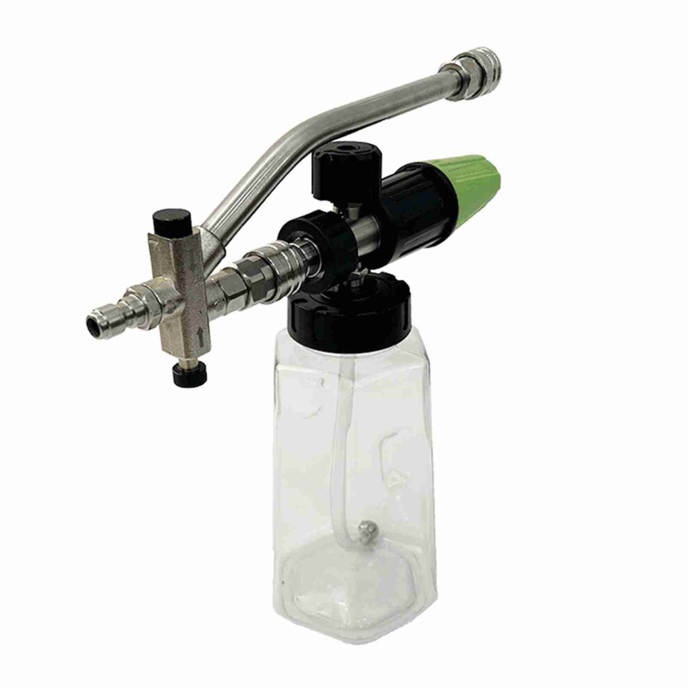 Foam Cannon for Pressure Washer with Dual-Connector Tool, Car Foam Blaster with 1/4'' Quick Connect 1L Transparent Bottle