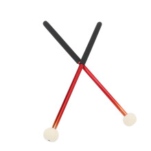 2 Stück Timpani-Schlägel rot - Kopf aus Wollfilz, Legierung