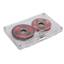 Reel to Reel leeres Kassettband 50 Min, Metallischer Sound, Rote transparente Box