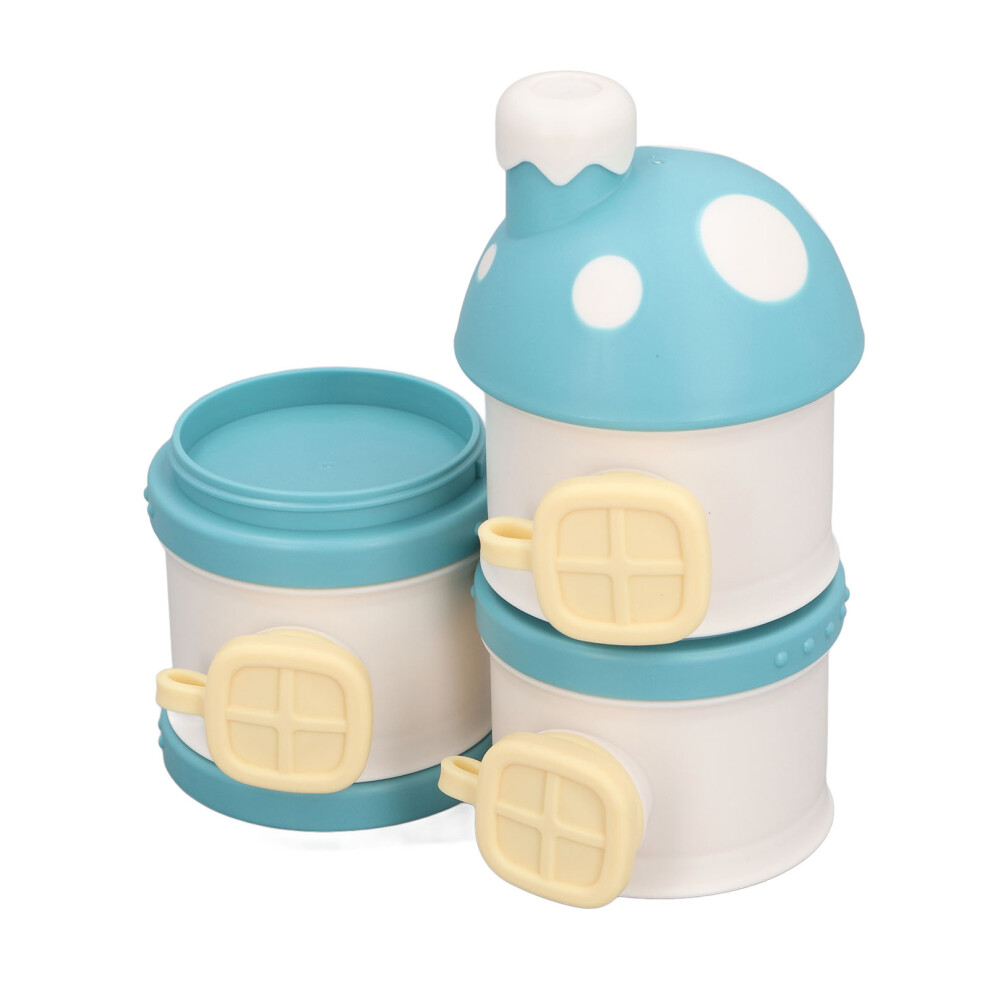 Multilayer Formula Holder Storage Non Spill Stackable Portable Baby Milk Powder Formula Dispenser Blue