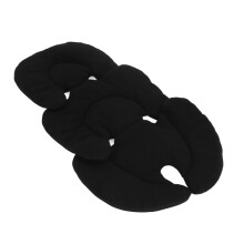 Universal Baby-Lendenwirbelkissen - Schwarzer abnehmbarer Einsatz für Kinderwagen 60 x 30 cm