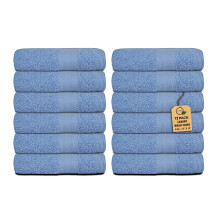 Salviette Premium, confezione da 12 (33 x 33 cm) - Salviette in 100% cotone pettinato ad anello - Salviette di lusso - Asciugamani per il viso ul