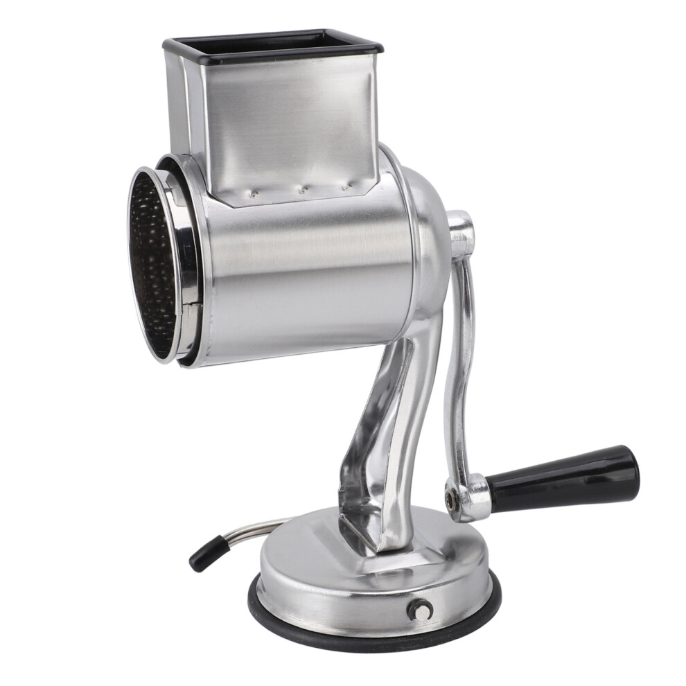 Manual Cheese Grater Shredder Stainless Steel Kitchen Hand Crank Grinder with 5 Interchangeable Blades and Handle for Vegetable Nut Potato