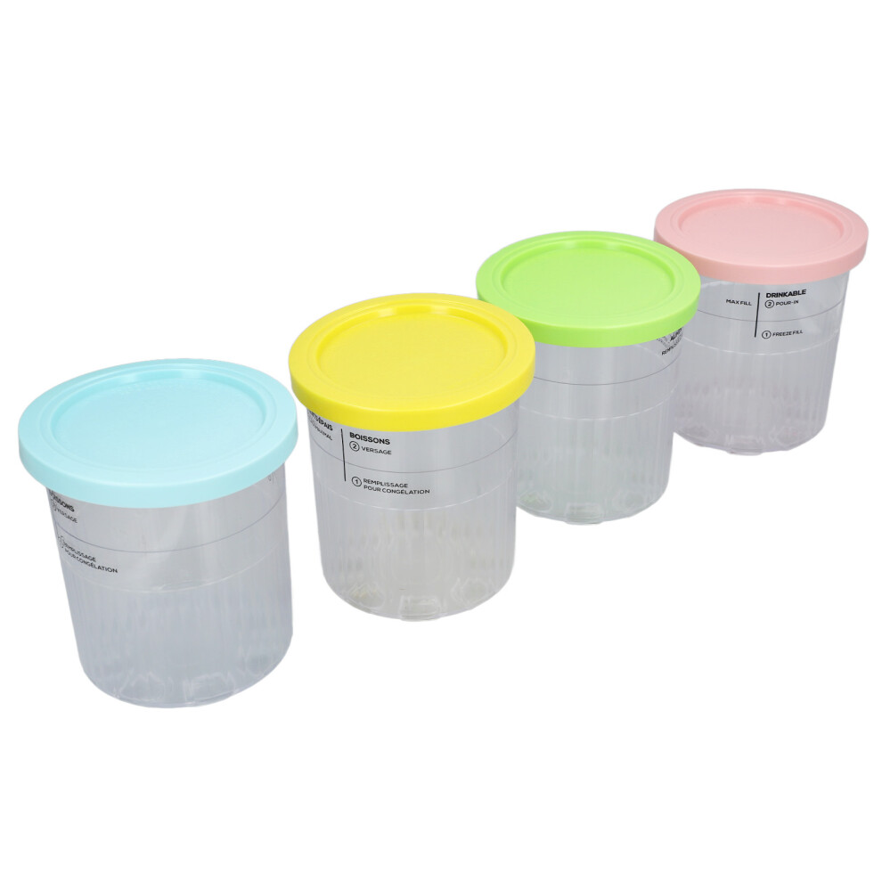4PCS Baby Food Storage Jar 701‑800ml Ice Cream Storage Containers Cream Storage Replacement Cups for Children