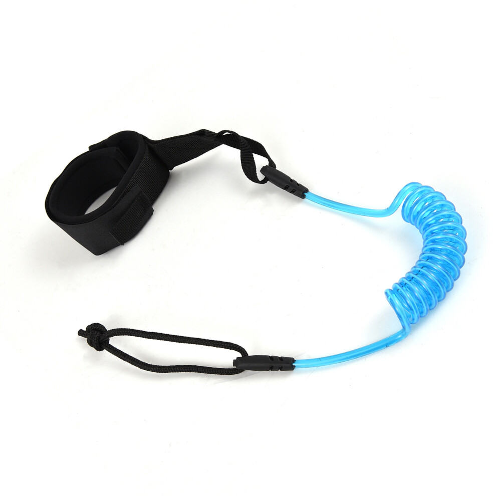 1.2m/ 4ft Surfboard Leash Coiled Sup Leash Leg Rope Elastic Safety Outdoor SUP Strap