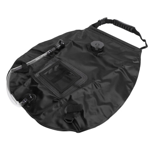 20-Liter-Solarduschbeutel 47x50cm Schwarz mit Griff