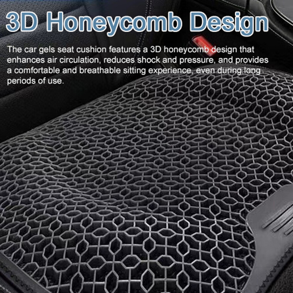Car Seat Cushion 3D Honeycomb Gels Cushion Cool Sitting Pad Comfortable & Breathable For Home Office Car Wheelchair 7671313653165
