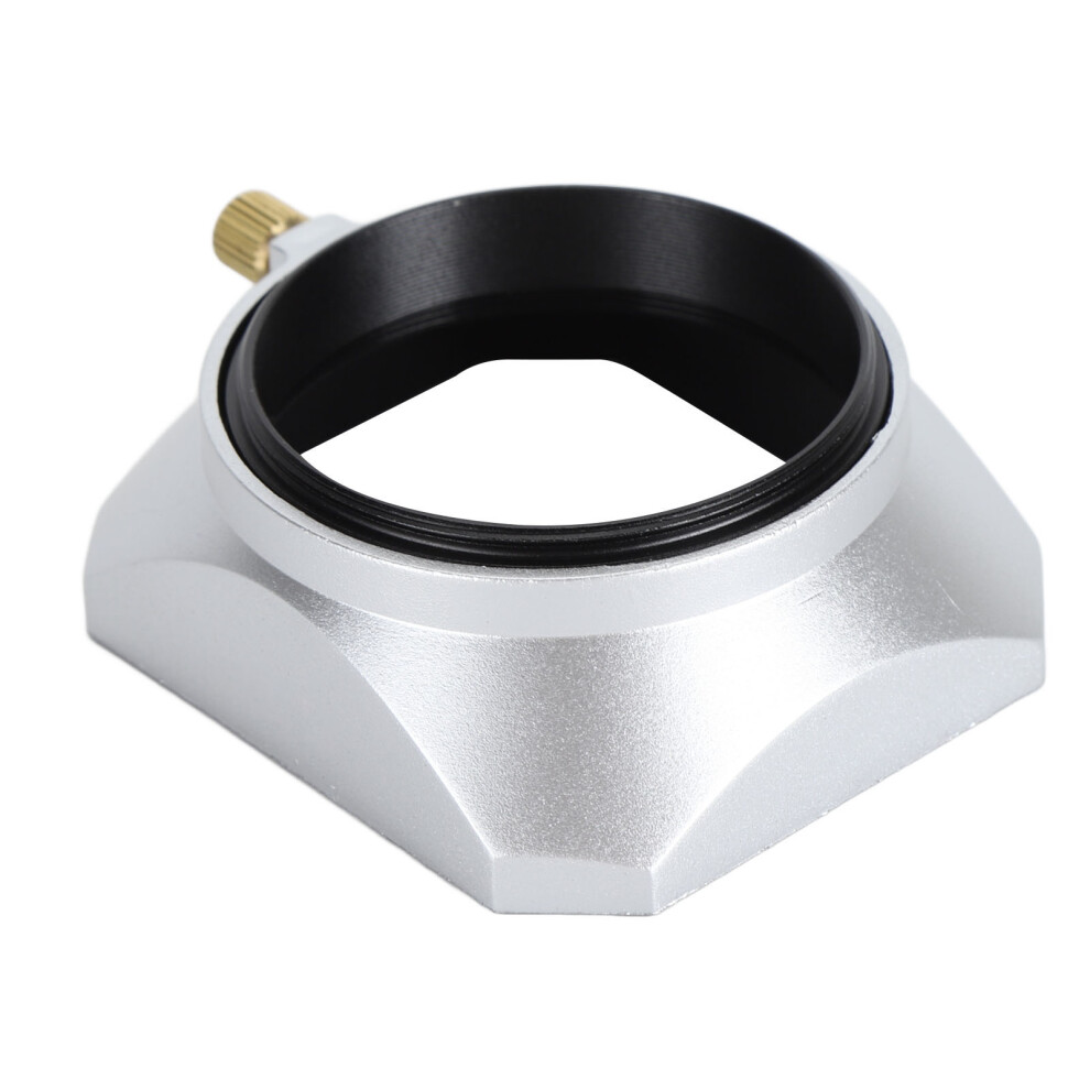 49Mm Lens Hood Square Lens Hood Shade Accessory Sun Shade Shield For Digital Camera Silver 9401313653661