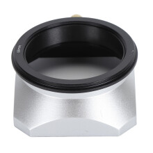 58mm matte retro rechteckige Gegenlichtblende 49mm Silber