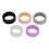 5 Stück Silikon-Smart-Ring-Hülle 6-10 Schwarz Pink 13