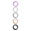 5 Stück Silikon-Smart-Ring-Hülle 6-10 Schwarz Pink 10