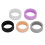 5 Stück Silikon-Smart-Ring-Hülle 6-10 Schwarz Pink 14