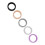 5 Stück Silikon-Smart-Ring-Hülle 6-10 Schwarz Pink 11
