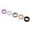 5 Stück Silikon-Smart-Ring-Hülle 6-10 Schwarz Pink 15