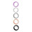 5 Stück Silikon-Smart-Ring-Hülle 6-10 Schwarz Pink 8