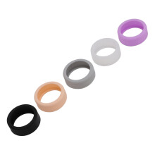 5 Stück Silikon-Smart-Ring-Hülle 6-10 Schwarz Pink