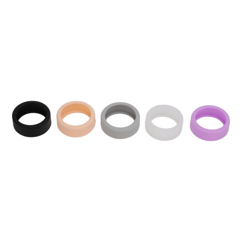 5 Stück Silikon-Smart-Ring-Hülle 6-10 Schwarz Pink 1