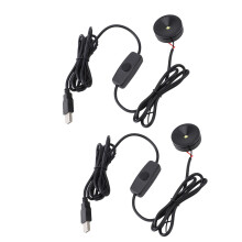 2 Stück LED-Spotlights 5 V USB dimmbar 37 mm 2 m weiß