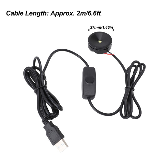 2 Stück LED-Spotlights 5 V USB dimmbar 37 mm 2 m weiß 1