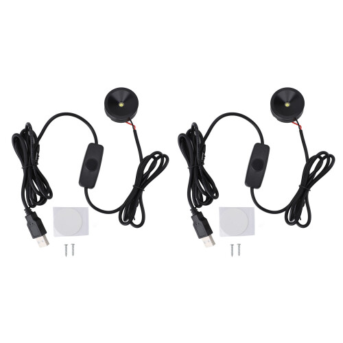 2 Stück LED-Spotlights 5 V USB dimmbar 37 mm 2 m weiß 2