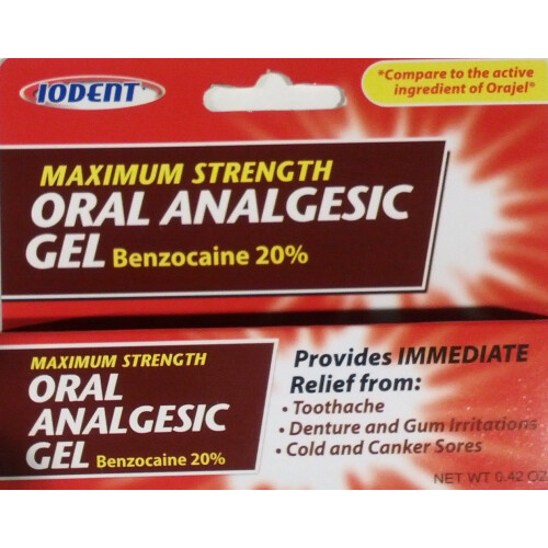 Gel analg   sico oral Iodent 0.42 oz