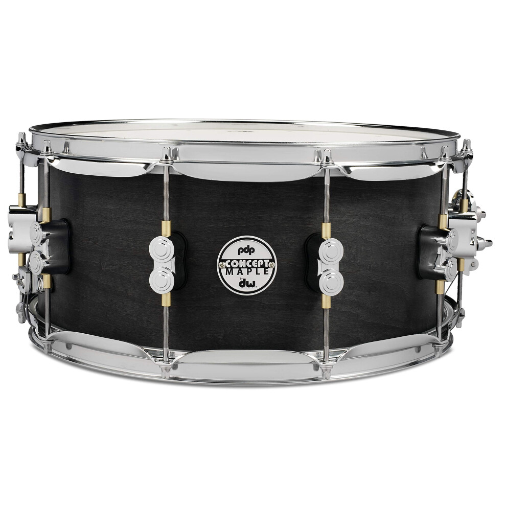 PDP By DW Black Wax Maple Snare Drum 6.5x14