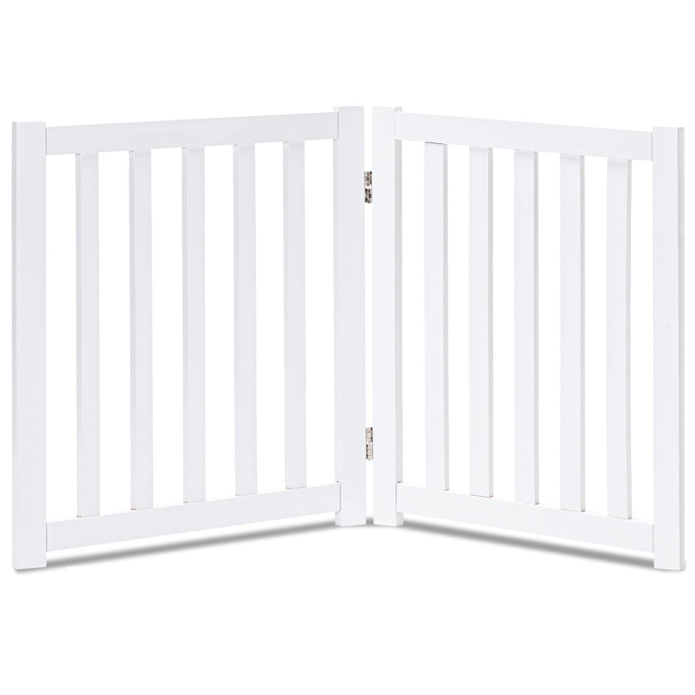 LZRS Solid Hardwood Freestanding Pet Gate Wooden Dog Gates for Doorway
