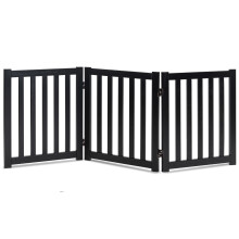 Cancelletto per animali domestici LZRS in legno massello, cancelletto per cani in legno per porte, cancelletto per cani in legno naturale per la