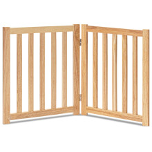 Cancelletto per animali domestici LZRS in legno massello duro, cancelletto per cani in legno per porte, cancelletto per cani in legno naturale pe