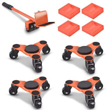 Ronlap Furniture Dolly Furniture Movers with Wheels 3 Wheel Dolly 4 Pack with Lifter 6-Inch Steel Tri-Dolly Pool Table Moving Dollys Heavy Furnitu