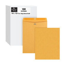 Enveloppes     fermoir Quality Park 9-1/2"""""""" x 12-1/2"""""""" Kraft brun gomm    F
