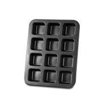 Gurlideo Brownie Cake Pan Vierkante Muffin Pan Mini Broodpan Antiaanbaklaag Koolstofstaal Bakken Brood Pan Bakplaat Bakvormen 12-holtes